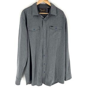Howler Bros Stockman Stretch Snapshirt Size XXL Mens Gray Long Sleeve Western